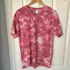 Alternative Large Men's Pink Red Tie-Dye T-Shirt